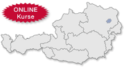 Österreichkarte Kurssuche mit farblicher Hervorhebung des ausgewählten Bundeslandes